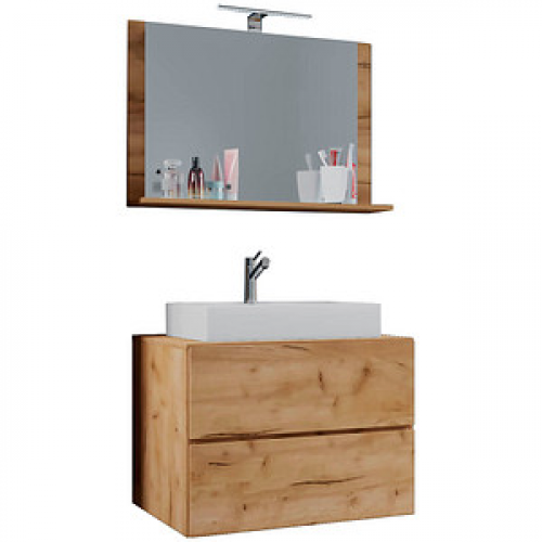 VCM my bath Badmöbel-Set Lendas M 915200 honig-eiche 61,0 x 52,0 x 134,0 cm