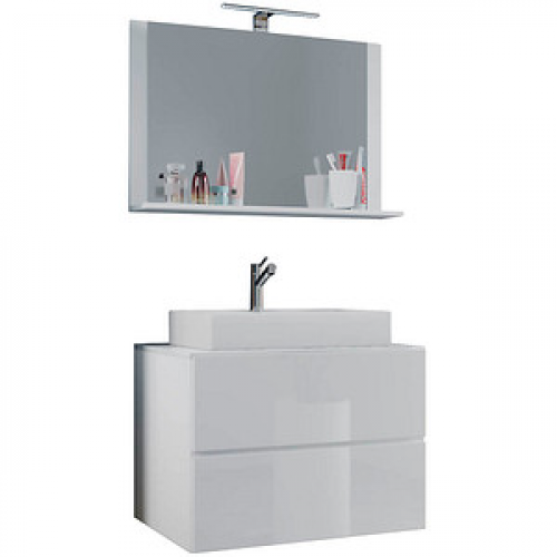 VCM my bath Badmöbel-Set Lendas M 915201 weiß 61,0 x 52,0 x 134,0 cm