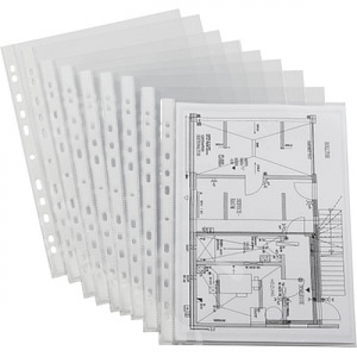 100 EICHNER Prospekthüllen DIN A4 glasklar glatt 0,10 mm
