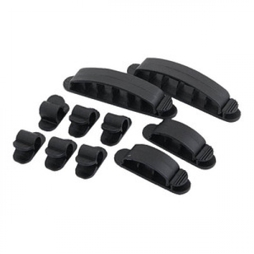 10 LogiLink Kabelclips schwarz