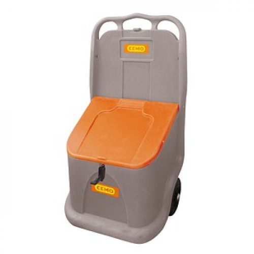 CEMO Go-Box Streugutbehälter 75,0 l grau, orange 59,0 x 44,0 x 107,0 cm