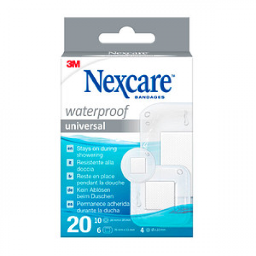 Nexcare™ Pflaster Waterproof Universal N0620AS_2N weiß, 20 St.