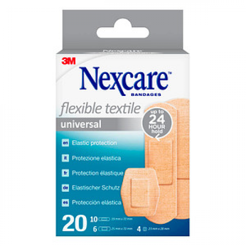 Nexcare™ Pflaster Flexible Textile Universal N0420ASNEW beige, 20 St.