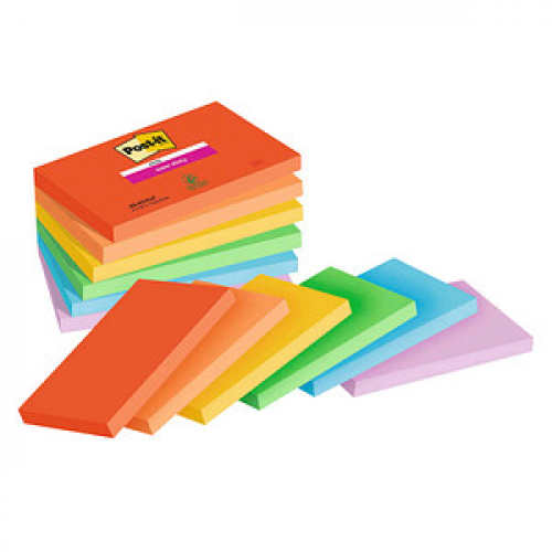 Post-it® Playful Haftnotizen extrastark farbsortiert, 6 Blöcke