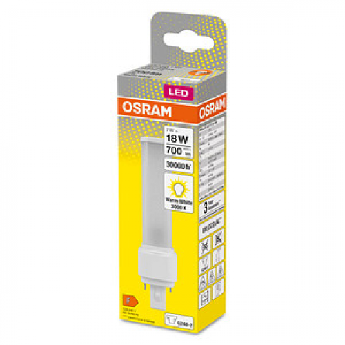 OSRAM LED-Lampe DULUX D G24 d-2 18 W matt