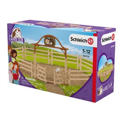 Schleich® Horse Club 42434 Pferdekoppel mit Eingangstor Spielfiguren-Set