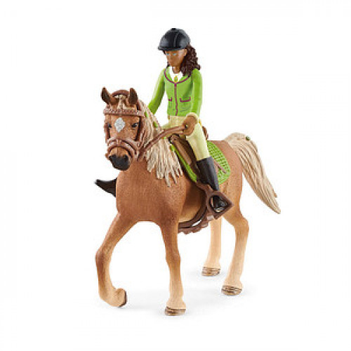 Schleich® Horse Club 42542 bewegliche Sarah & Mystery Spielfiguren-Set