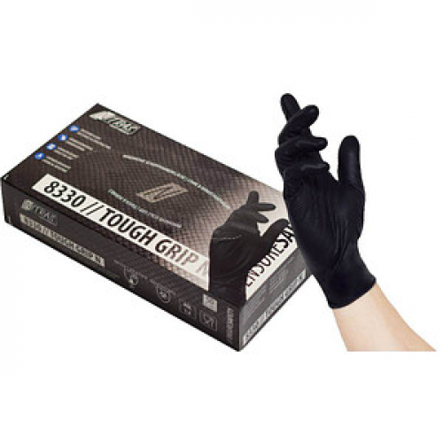 NITRAS® unisex Einmalhandschuhe TOUGH GRIP N schwarz Größe M 50 St.