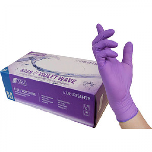 NITRAS® unisex Einmalhandschuhe VIOLET WAVE lila Größe M 100 St.