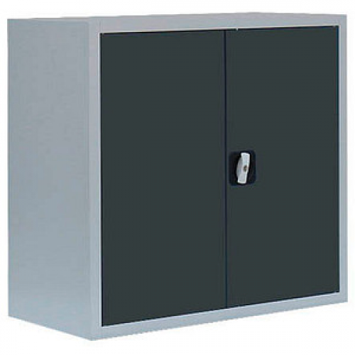 LÜLLMANN Stahlschrank 530308 anthrazit, lichtgrau 80,0 x 38,3 x 75,0 cm, aufgebaut