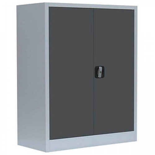 LÜLLMANN Stahlschrank 530318 anthrazit, lichtgrau 80,0 x 38,3 x 100,0 cm, aufgebaut