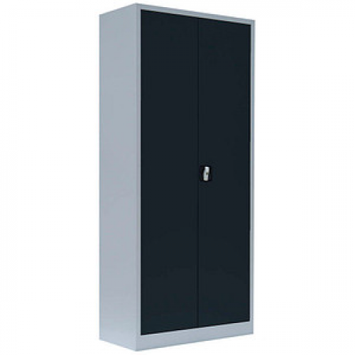 LÜLLMANN Stahlschrank 530338 anthrazit, lichtgrau 80,0 x 38,3 x 180,0 cm, aufgebaut