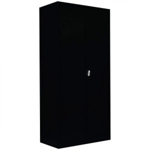 LÜLLMANN Stahlschrank 530349 tiefschwarz 92,5 x 42,2 x 195,0 cm, aufgebaut