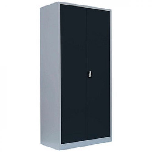 LÜLLMANN Stahlschrank 530358 anthrazit, lichtgrau 92,5 x 50,0 x 195,0 cm, aufgebaut