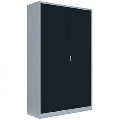 LÜLLMANN Stahlschrank 530378 anthrazit, lichtgrau 120,0 x 42,2 x 195,0 cm, aufgebaut