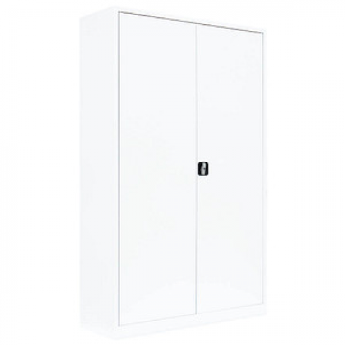 LÜLLMANN Stahlschrank 530387 signalweiß 120,0 x 60,0 x 195,0 cm, aufgebaut