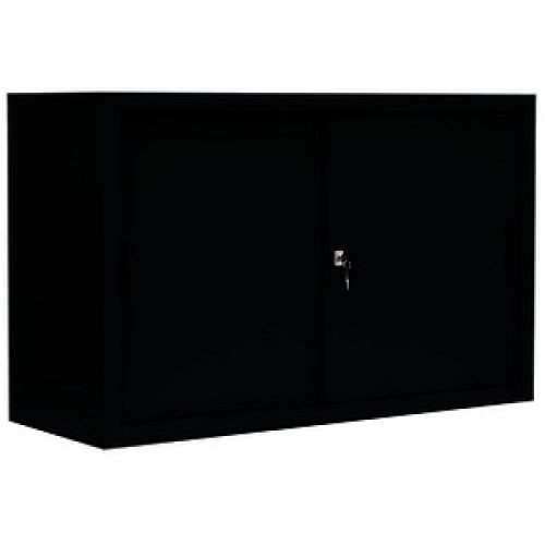 LÜLLMANN Schiebetürenschrank, 550129 tiefschwarz 1 Fachboden 120,0 x 45,0 x 75,0 cm