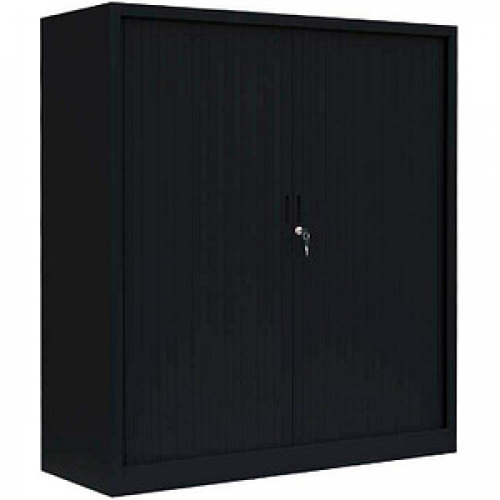 LÜLLMANN Schiebetürenschrank, 555149 tiefschwarz 2 Fachböden 120,0 x 45,7 x 135,0 cm