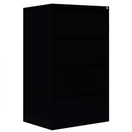 LÜLLMANN Hängeregistraturschrank tiefschwarz 4 Schubladen 76,0 x 62,0 x 132,0 cm