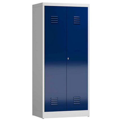 ClassiX Spind enzianblau, lichtgrau X-515711, 1 Schließfach 80,0 x 50,0 x 180,0 cm