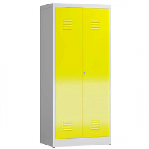 ClassiX Spind lichtgrau, zinkgelb X-515716, 1 Schließfach 80,0 x 50,0 x 180,0 cm
