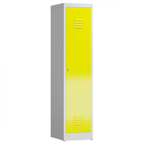 ClassiX Spind lichtgrau, zinkgelb X-515116, 1 Schließfach 41,5 x 50,0 x 180,0 cm