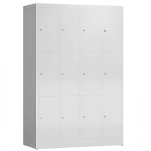 ClassiX Schließfachschrank lichtgrau X-520340, 12 Schließfächer 118,5 x 50,0 x 180,0 cm