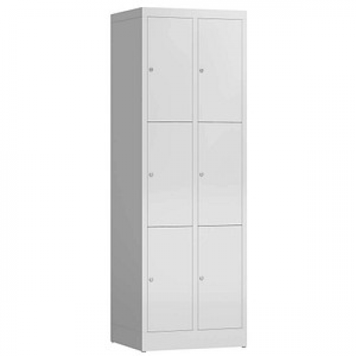ClassiX Schließfachschrank lichtgrau X-520320, 6 Schließfächer 59,0 x 50,0 x 180,0 cm