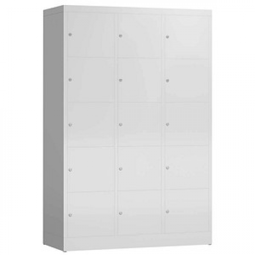 ClassiX Schließfachschrank lichtgrau X-523530, 15 Schließfächer 118,5 x 50,0 x 180,0 cm