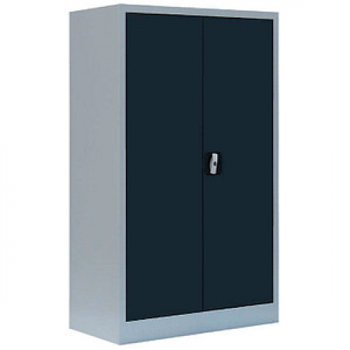 LÜLLMANN Stahlschrank 530298 anthrazit, lichtgrau 80,0 x 38,3 x 120,0 cm, aufgebaut