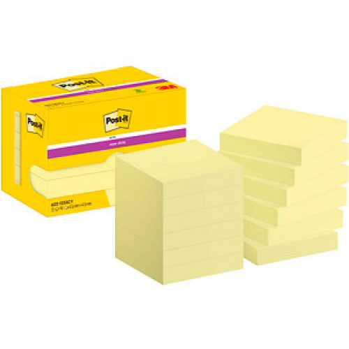 Post-it® Super Sticky  Haftnotizen extrastark 62212SY gelb, 12 Blöcke