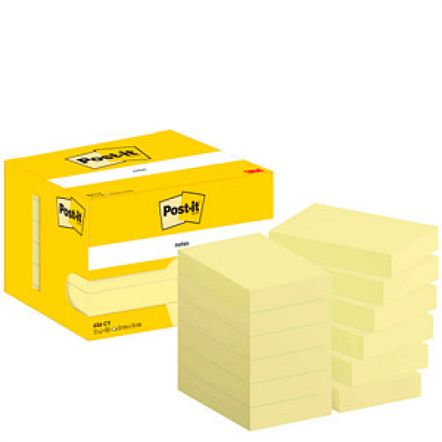 Post-it® Haftnotizen 656 gelb, 12 Blöcke