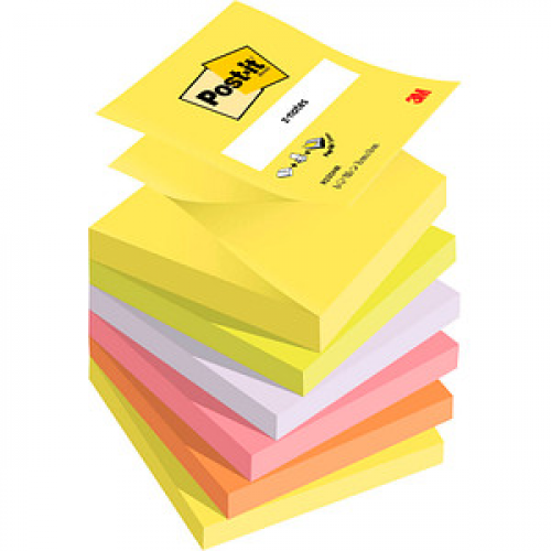 Post-it® Z-Notes Haftnotizen R330NR farbsortiert, 6 Blöcke