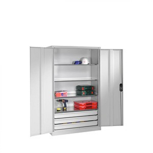 CP Stahlschrank 8931-503 S10421 lichtgrau 120,0 x 50,0 x 195,0 cm, aufgebaut