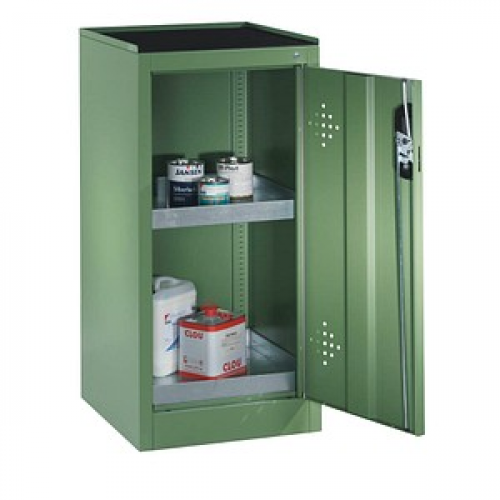 CP Umweltschrank 8721-315 S10154 resedagrün 50,0 x 50,0 x 100,0 cm, aufgebaut