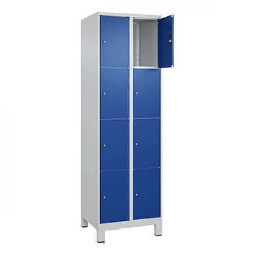 CP Schließfachschrank Classic Plus enzianblau, lichtgrau 080010-204 S10003, 8 Schließfächer 60,0 x 50,0 x 195,0 cm