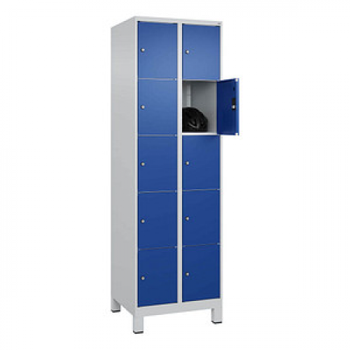 CP Schließfachschrank Classic Plus enzianblau, lichtgrau 080010-205 S10003, 10 Schließfächer 60,0 x 50,0 x 195,0 cm