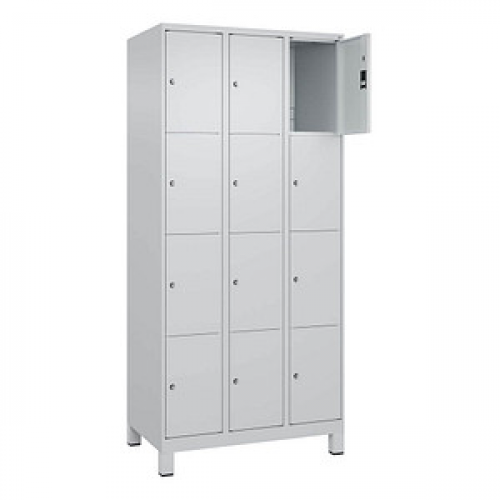 CP Schließfachschrank Classic Plus lichtgrau 080010-304 S10009, 12 Schließfächer 90,0 x 50,0 x 195,0 cm