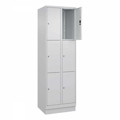 CP Schließfachschrank Classic PLUS lichtgrau 080020-203 S10009, 6 Schließfächer 60,0 x 50,0 x 195,0 cm