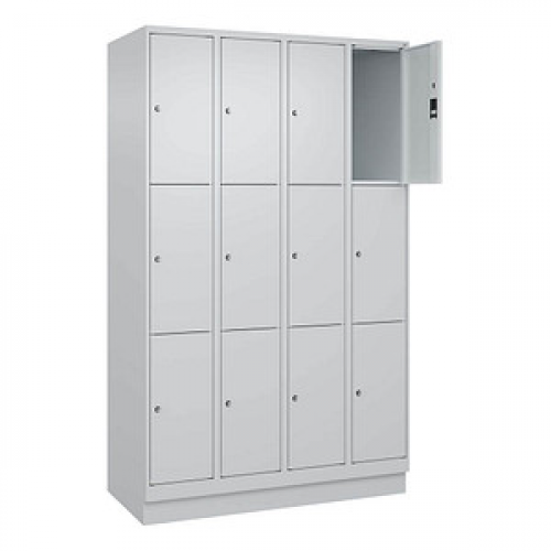 CP Schließfachschrank Classic PLUS lichtgrau 080020-403 S10009, 12 Schließfächer 120,0 x 50,0 x 195,0 cm