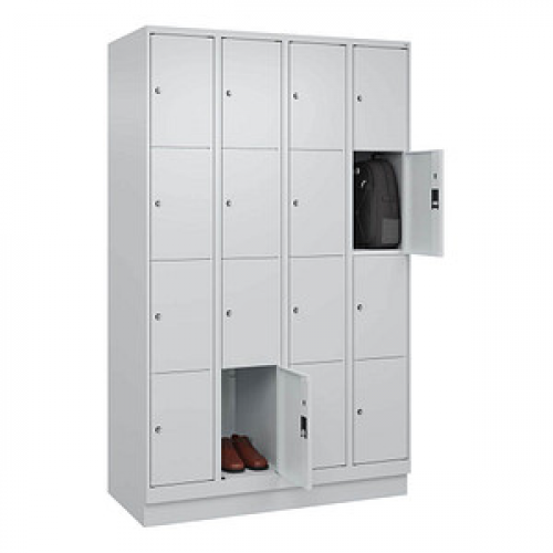 CP Schließfachschrank Classic PLUS lichtgrau 080020-404 S10009, 16 Schließfächer 120,0 x 50,0 x 185,0 cm