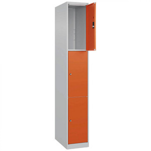 CP Schließfachschrank Classic Plus reinorange 080000-103 S10000, 3 Schließfächer 30,0 x 50,0 x 185,0 cm