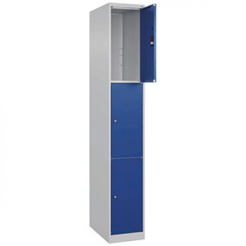 CP Schließfachschrank Classic Plus enzianblau 080000-103 S10003, 3 Schließfächer 30,0 x 50,0 x 185,0 cm