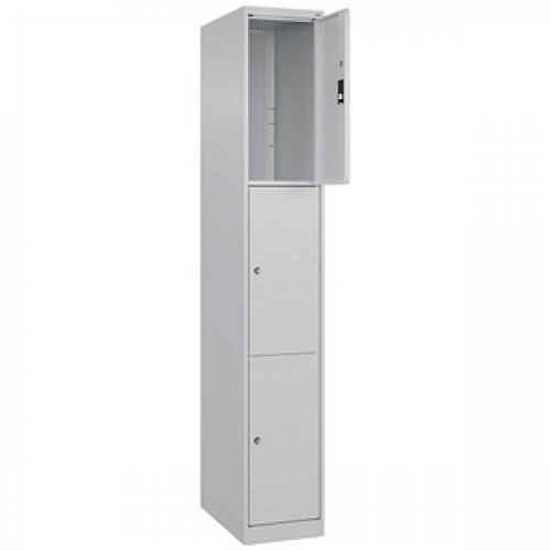 CP Schließfachschrank Classic Plus lichtgrau 080000-103 S10008, 3 Schließfächer 30,0 x 50,0 x 185,0 cm