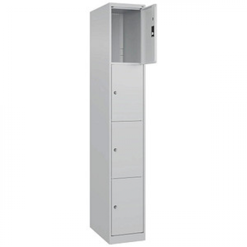 CP Schließfachschrank Classic Plus lichtgrau 080000-104 S10008, 4 Schließfächer 30,0 x 50,0 x 185,0 cm