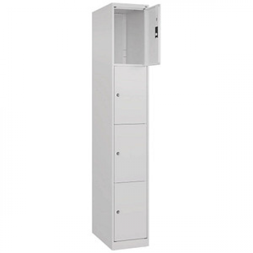 CP Schließfachschrank Classic Plus verkehrsweiß 080000-104 S10012, 4 Schließfächer 30,0 x 50,0 x 185,0 cm