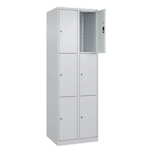 CP Schließfachschrank Classic Plus lichtgrau 080000-203 S10008, 6 Schließfächer 60,0 x 50,0 x 185,0 cm