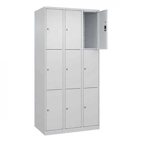 CP Schließfachschrank Classic Plus lichtgrau 080000-303 S10008, 9 Schließfächer 90,0 x 50,0 x 185,0 cm