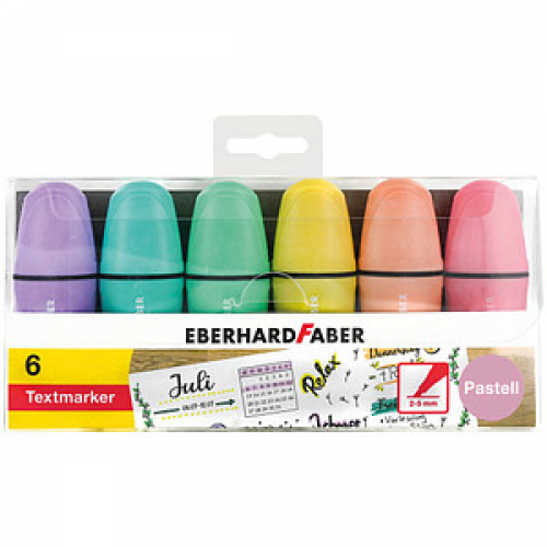 EBERHARD FABER pastell Mini Textmarker farbsortiert, 6 St.