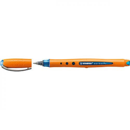 STABILO worker®+ Tintenroller orange 0,5 mm, Schreibfarbe: blau, 1 St.